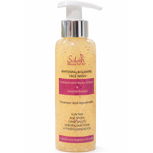Whitening and Glowing Face Wash bottle with Alpha Arbutin