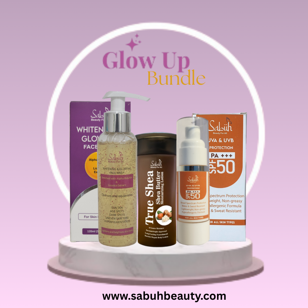 Glow Up Bundle - face wash, lotion and sunblock combo